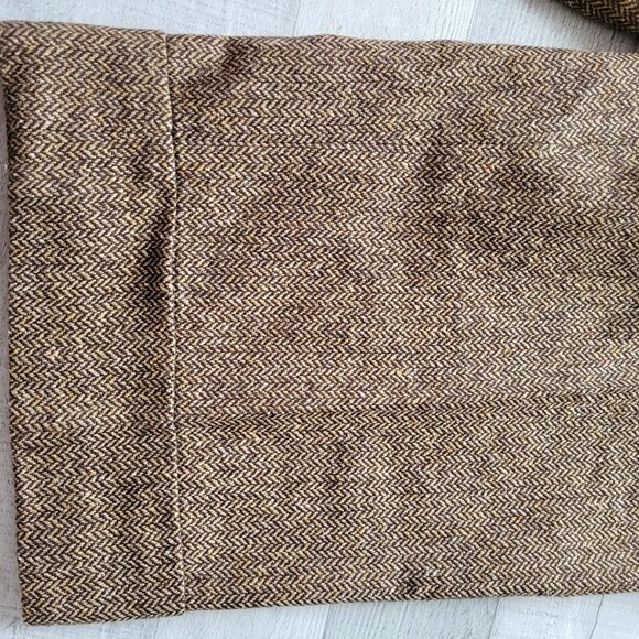 LOFT Petites Ann Taylor Wool Blend Herringbone Cropped Pants 8P - Picture 4 of 5